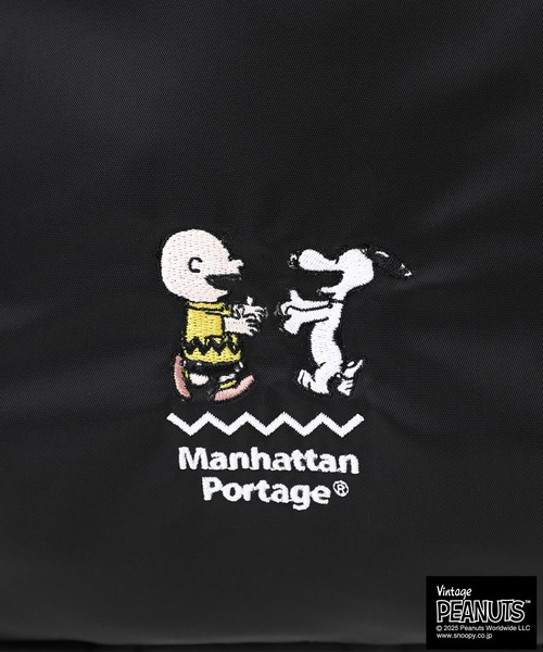 Manhattan Portage（マンハッタンポーテージ）の「TRAILBLAZER BACKPACK JR　FLIGHT NYLON BACKING PEANUTS 25（バックパック/リュック・レディース・ブラック・MEDIUM）」の17枚目の写真