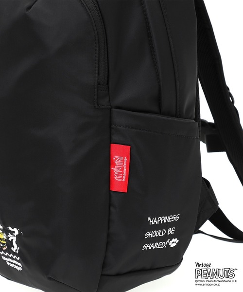 Manhattan Portage（マンハッタンポーテージ）の「TRAILBLAZER BACKPACK JR　FLIGHT NYLON BACKING PEANUTS 25（バックパック/リュック・レディース・ブラック・MEDIUM）」の12枚目の写真