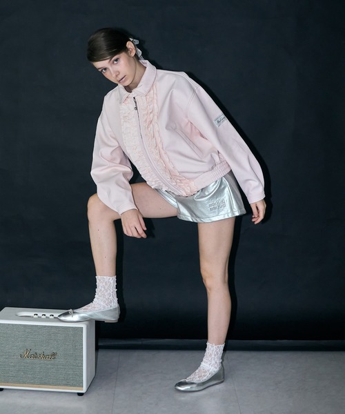 mieya mieya(ミーヤミーヤ)の「【mieya mieya】DOLLY LEATHER SP/ドーリーレザーショートパンツ(その他パンツ・レディース・ブラック/グレイッシュベージュ/シルバー・FREE)」の18枚目の写真