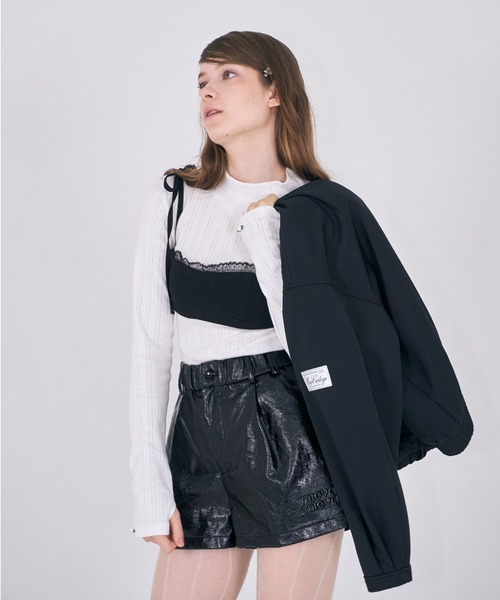 mieya mieya(ミーヤミーヤ)の「【mieya mieya】DOLLY LEATHER SP/ドーリーレザーショートパンツ(その他パンツ・レディース・ブラック/グレイッシュベージュ/シルバー・FREE)」の10枚目の写真