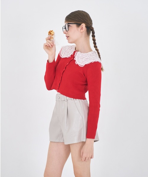 mieya mieya(ミーヤミーヤ)の「【mieya mieya】DOLLY LEATHER SP/ドーリーレザーショートパンツ(その他パンツ・レディース・ブラック/グレイッシュベージュ/シルバー・FREE)」の15枚目の写真