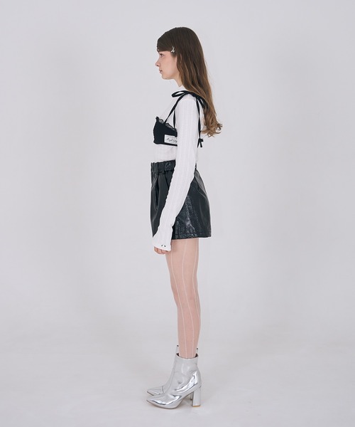 mieya mieya(ミーヤミーヤ)の「【mieya mieya】DOLLY LEATHER SP/ドーリーレザーショートパンツ(その他パンツ・レディース・ブラック/グレイッシュベージュ/シルバー・FREE)」の22枚目の写真