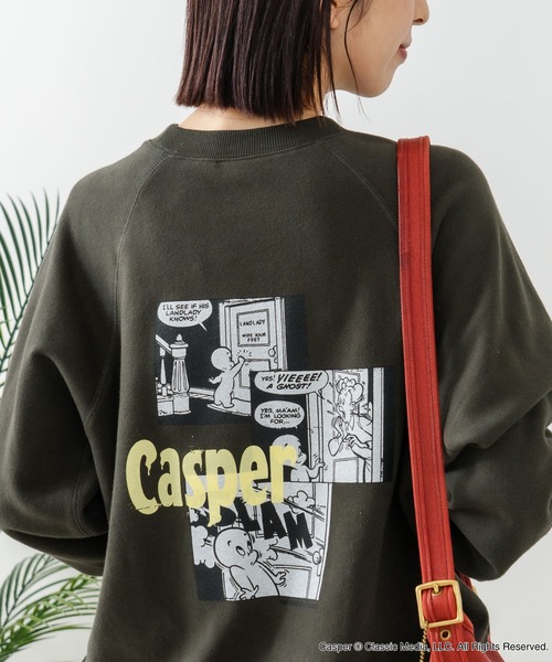 DISCUS(ディスカス)の「【DISCUS×Casper】キャラクタープリントスウェットトレーナー メンズ レディース ユニセックス(スウェット・レディース・ブラック系その他2/ブラック系その他/ホワイト系その他2/ホワイト系その他・LARGE/MEDIUM)」の1枚目の写真