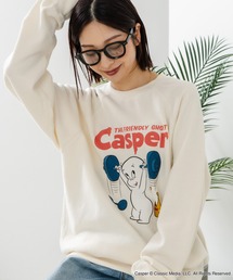 【DISCUS×Casper】キャラクタープリントスウェットトレーナー メンズ レディース ユニセックス