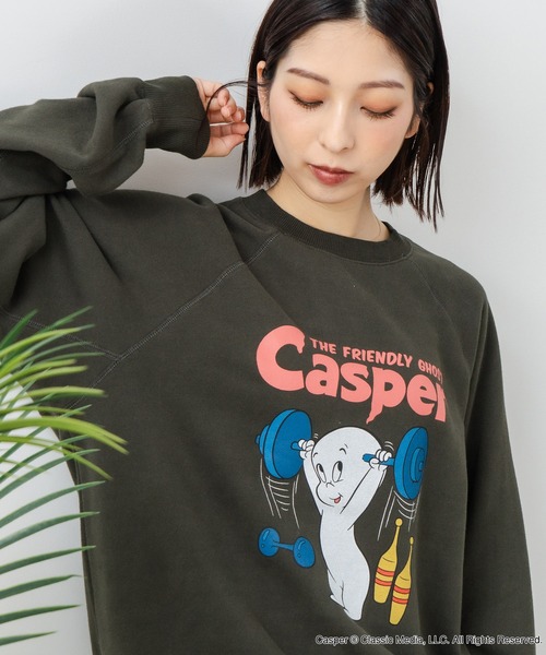DISCUS(ディスカス)の「【DISCUS×Casper】キャラクタープリントスウェットトレーナー メンズ レディース ユニセックス(スウェット・レディース・ブラック系その他2/ブラック系その他/ホワイト系その他2/ホワイト系その他・LARGE/MEDIUM)」の4枚目の写真