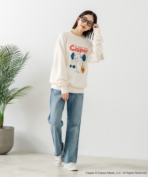 DISCUS(ディスカス)の「【DISCUS×Casper】キャラクタープリントスウェットトレーナー メンズ レディース ユニセックス(スウェット・レディース・ブラック系その他2/ブラック系その他/ホワイト系その他2/ホワイト系その他・LARGE/MEDIUM)」の11枚目の写真