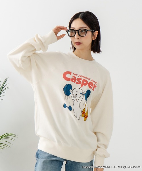 DISCUS(ディスカス)の「【DISCUS×Casper】キャラクタープリントスウェットトレーナー メンズ レディース ユニセックス(スウェット・レディース・ブラック系その他2/ブラック系その他/ホワイト系その他2/ホワイト系その他・LARGE/MEDIUM)」の14枚目の写真