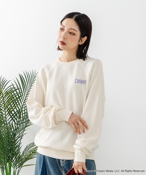DISCUS(ディスカス)の「【DISCUS×Casper】キャラクタープリントスウェットトレーナー メンズ レディース ユニセックス(スウェット・レディース・ブラック系その他2/ブラック系その他/ホワイト系その他2/ホワイト系その他・LARGE/MEDIUM)」の7枚目の写真