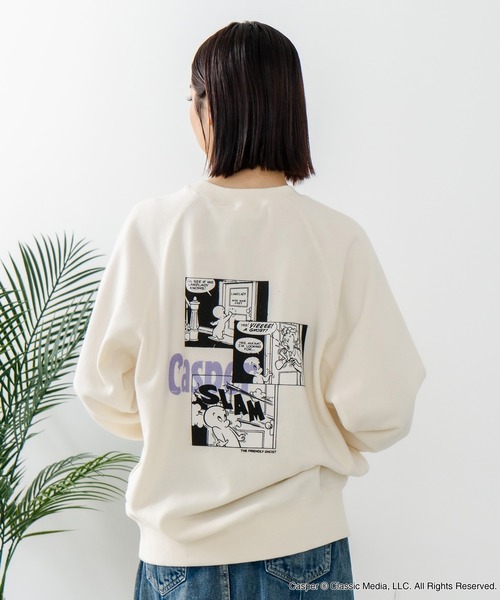 DISCUS(ディスカス)の「【DISCUS×Casper】キャラクタープリントスウェットトレーナー メンズ レディース ユニセックス(スウェット・レディース・ブラック系その他2/ブラック系その他/ホワイト系その他2/ホワイト系その他・LARGE/MEDIUM)」の9枚目の写真