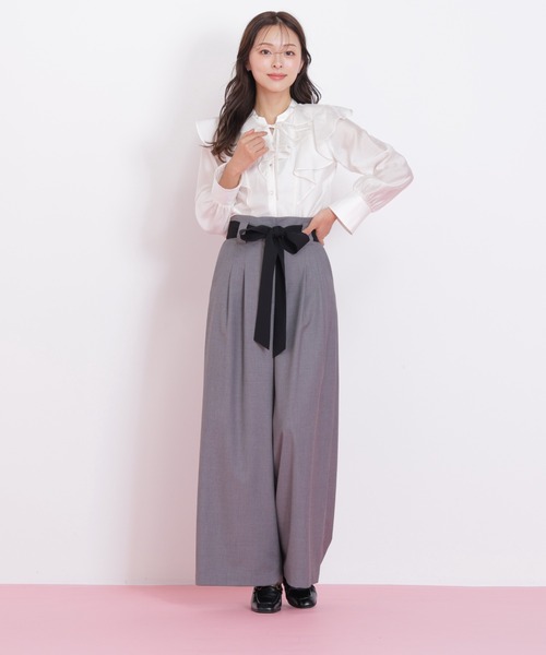 JILL by JILL STUART（ジルバイジルスチュアート）の「◇ビッグリボンワイドパンツ（その他パンツ・レディース・ブラウン/グレー・SMALL/MEDIUM）」の20枚目の写真