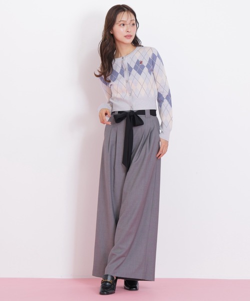JILL by JILL STUART（ジルバイジルスチュアート）の「◇ビッグリボンワイドパンツ（その他パンツ・レディース・ブラウン/グレー・SMALL/MEDIUM）」の14枚目の写真