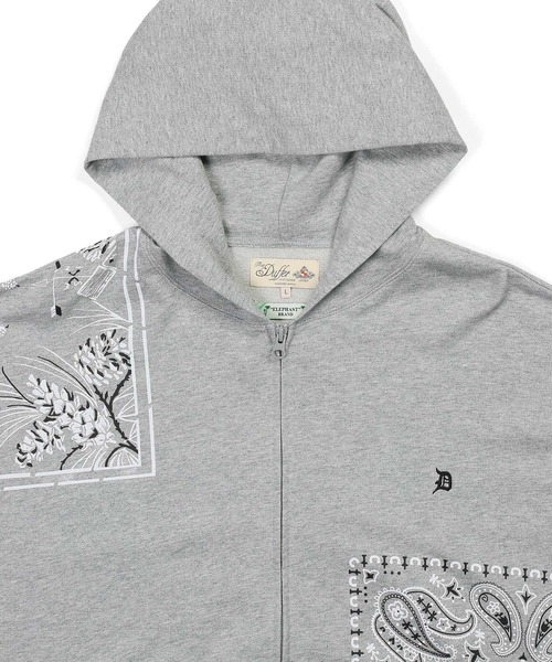 The DUFFER of ST.GEORGE(ザダファーオブセントジョージ)の「ELEPHANT BRAND×DUFFER ZIP PARKA :エレファントブランド別注 ジップパーカー(パーカー・メンズ・グレー/ブラック・X-LARGE/LARGE/MEDIUM/SMALL)」の3枚目の写真