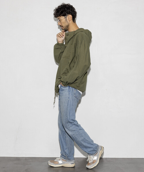 HINSON（ヒンソン）の「HINSON/ヒンソン 後染め ブロード アノラックパーカー/リラックスフィット（ブルゾン・メンズ・ブラック/オリーブ/ネイビー/オレンジ・MEDIUM/LARGE）」の19枚目の写真