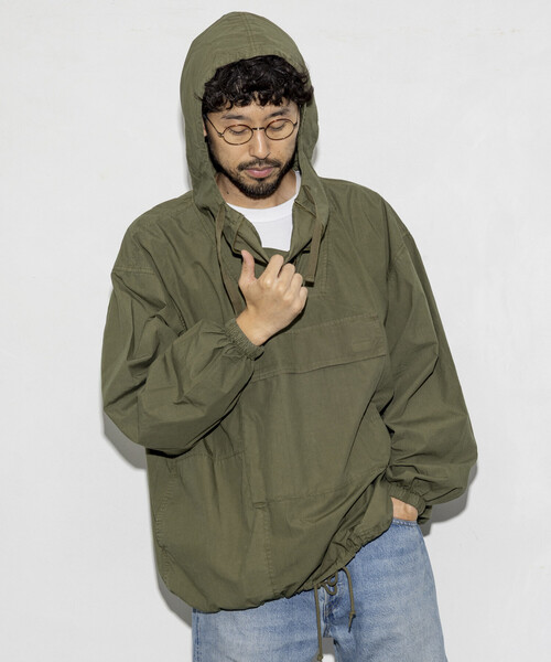 セール】HINSON/ヒンソン 後染め ブロード アノラックパーカー