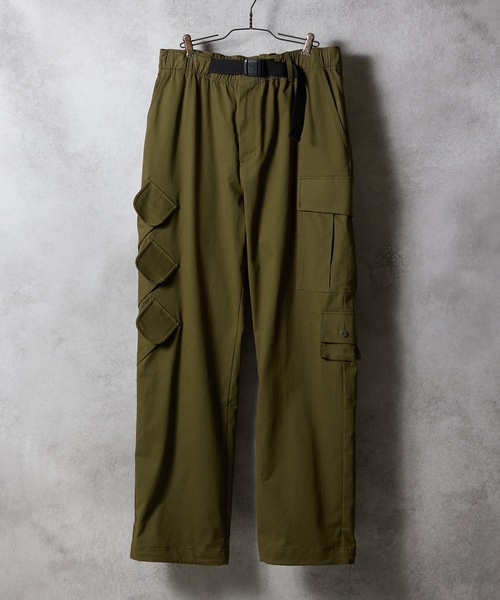 NUMBER (N)INE(ナンバーナイン)の「MULTI POCKET CARGO PANTS / マルチ ポケット バックル ベルト ウエストゴム カーゴパンツ(カーゴパンツ・メンズ・ブラック/オリーブ・2/3/4)」の1枚目の写真