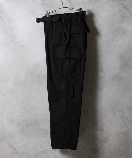 NUMBER (N)INE(ナンバーナイン)の「MULTI POCKET CARGO PANTS / マルチ ポケット バックル ベルト ウエストゴム カーゴパンツ(カーゴパンツ・メンズ・ブラック/オリーブ・2/3/4)」の4枚目の写真
