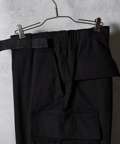 NUMBER (N)INE(ナンバーナイン)の「MULTI POCKET CARGO PANTS / マルチ ポケット バックル ベルト ウエストゴム カーゴパンツ(カーゴパンツ・メンズ・ブラック/オリーブ・2/3/4)」の9枚目の写真