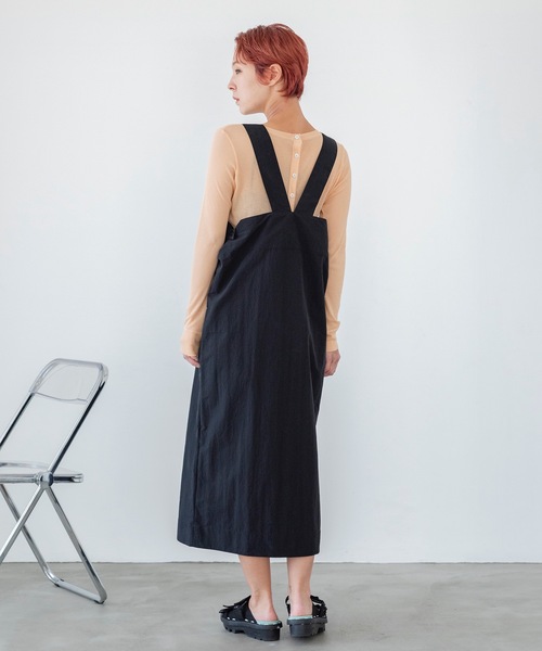 sneeuw（スニュウ）の「フォルデッドジャンパースカート（スカート・レディース・ブラック/パープル・ONESIZE）」の6枚目の写真