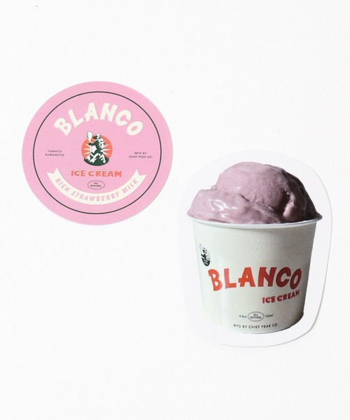 LEPSIM(レプシィム)の「【BLANCO ICE CREAM×LEPSIM】ステッカー322759(ステッカー/テープ・レディース・ピンク/アイボリー・ONE SIZE)」の2枚目の写真