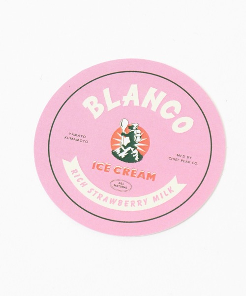 LEPSIM(レプシィム)の「【BLANCO ICE CREAM×LEPSIM】ステッカー322759(ステッカー/テープ・レディース・ピンク/アイボリー・ONE SIZE)」の5枚目の写真