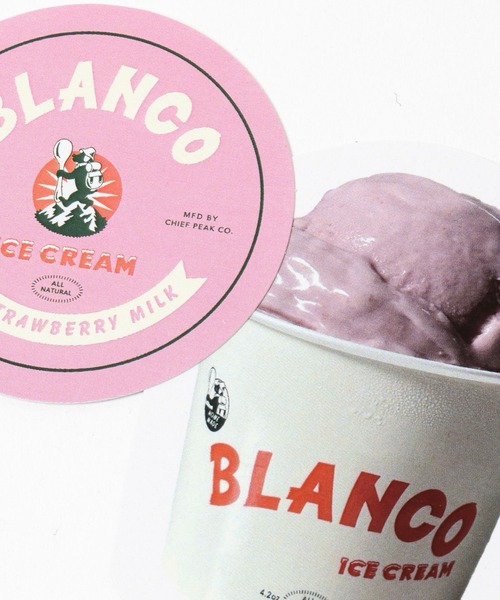 LEPSIM(レプシィム)の「【BLANCO ICE CREAM×LEPSIM】ステッカー322759(ステッカー/テープ・レディース・ピンク/アイボリー・ONE SIZE)」の8枚目の写真