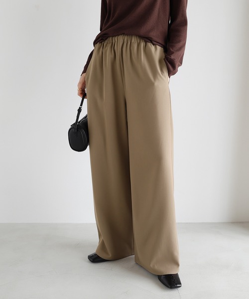 evernavy（エバーネイビー）の「【新サイズ追加】ポケット付きイージーワイドパンツ（その他パンツ・レディース・ライトブラウン/グレー系その他/ダークネイビー/ブラウン・M/L/S）」の4枚目の写真