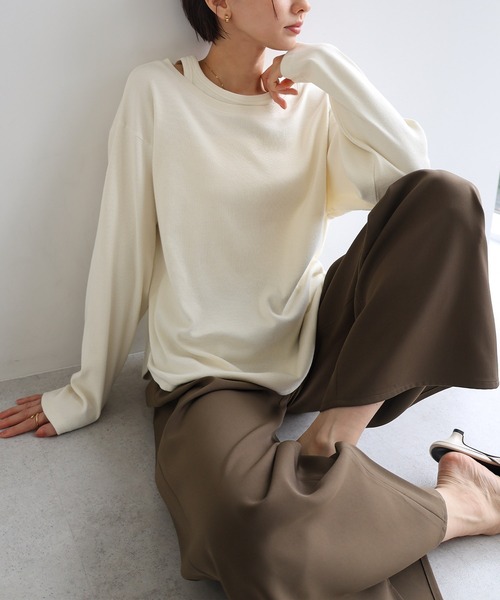 evernavy（エバーネイビー）の「【新サイズ追加】ポケット付きイージーワイドパンツ（その他パンツ・レディース・ライトブラウン/グレー系その他/ダークネイビー/ブラウン・M/L/S）」の22枚目の写真