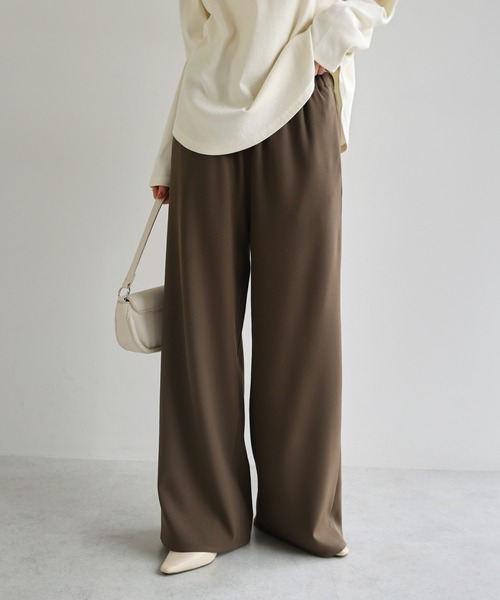 evernavy（エバーネイビー）の「【新サイズ追加】ポケット付きイージーワイドパンツ（その他パンツ・レディース・ライトブラウン/グレー系その他/ダークネイビー/ブラウン・M/L/S）」の13枚目の写真