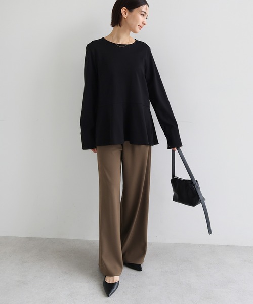 evernavy（エバーネイビー）の「【新サイズ追加】ポケット付きイージーワイドパンツ（その他パンツ・レディース・ライトブラウン/グレー系その他/ダークネイビー/ブラウン・M/L/S）」の8枚目の写真