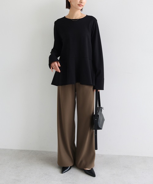 evernavy（エバーネイビー）の「【新サイズ追加】ポケット付きイージーワイドパンツ（その他パンツ・レディース・ライトブラウン/グレー系その他/ダークネイビー/ブラウン・M/L/S）」の9枚目の写真