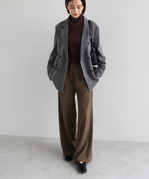 evernavy（エバーネイビー）の「【新サイズ追加】ポケット付きイージーワイドパンツ（その他パンツ・レディース・ライトブラウン/グレー系その他/ダークネイビー/ブラウン・M/L/S）」の11枚目の写真