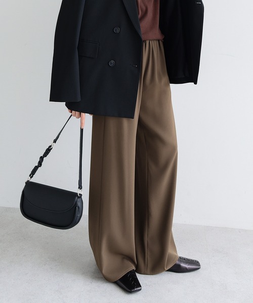 evernavy（エバーネイビー）の「【新サイズ追加】ポケット付きイージーワイドパンツ（その他パンツ・レディース・ライトブラウン/グレー系その他/ダークネイビー/ブラウン・M/L/S）」の7枚目の写真