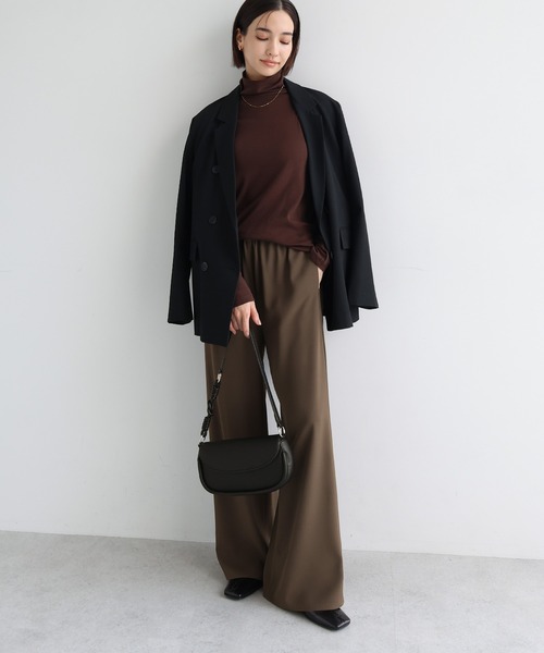 evernavy（エバーネイビー）の「【新サイズ追加】ポケット付きイージーワイドパンツ（その他パンツ・レディース・ライトブラウン/グレー系その他/ダークネイビー/ブラウン・M/L/S）」の6枚目の写真