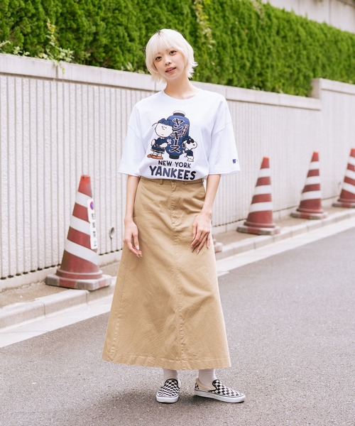 MLB(メジャーリーグベースボール)の「【PEANUTS×MLB】【限定・オリジナルデザイン】和柄Tシャツ 刺繍 ドジャース ヤンキース カブス スーベニア ドロップショルダー ユニセックス お土産(Tシャツ/カットソー・メンズ・ブラック系その他/ホワイト系その他2/ホワイト系その他3/ホワイト系その他/ブラック系その他2/ブラック系その他3・MEDIUM/LARGE/X-LARGE)」の18枚目の写真