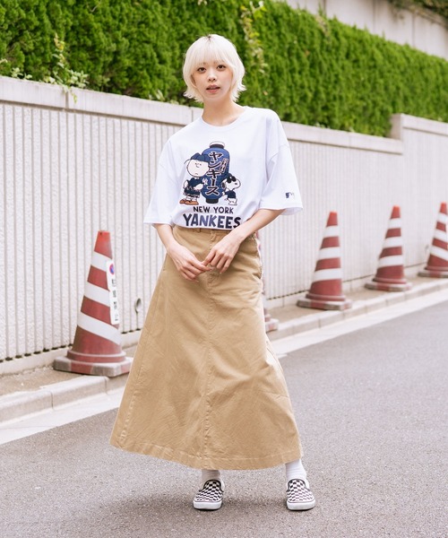 MLB(メジャーリーグベースボール)の「【PEANUTS×MLB】【限定・オリジナルデザイン】和柄Tシャツ 刺繍 ドジャース ヤンキース カブス スーベニア ドロップショルダー ユニセックス お土産(Tシャツ/カットソー・メンズ・ブラック系その他/ホワイト系その他2/ホワイト系その他3/ホワイト系その他/ブラック系その他2/ブラック系その他3・MEDIUM/LARGE/X-LARGE)」の19枚目の写真