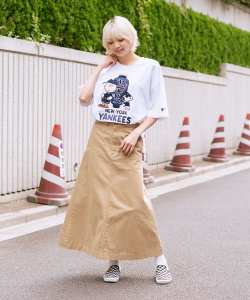 MLB(メジャーリーグベースボール)の「【PEANUTS×MLB】【限定・オリジナルデザイン】和柄Tシャツ 刺繍 ドジャース ヤンキース カブス スーベニア ドロップショルダー ユニセックス お土産(Tシャツ/カットソー・メンズ・ブラック系その他/ホワイト系その他2/ホワイト系その他3/ホワイト系その他/ブラック系その他2/ブラック系その他3・MEDIUM/LARGE/X-LARGE)」の21枚目の写真