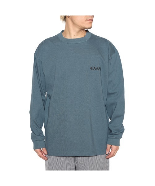 CALEE(キャリー)の「VINTAGE TYPE EMBROIDERY L/S TEE(Tシャツ/カットソー・メンズ・ホワイト/グリーン/ブラック/ベージュ・MEDIUM/LARGE/X-LARGE/SMALL/XX-LARGE)」の1枚目の写真