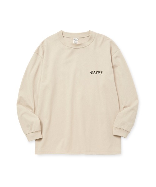 CALEE(キャリー)の「VINTAGE TYPE EMBROIDERY L/S TEE(Tシャツ/カットソー・メンズ・ホワイト/グリーン/ブラック/ベージュ・MEDIUM/LARGE/X-LARGE/SMALL/XX-LARGE)」の9枚目の写真