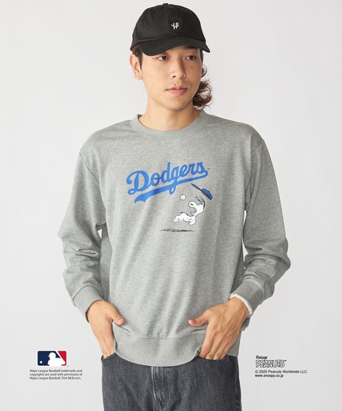 WEB限定】SHIPS: VINTAGE PEANUTS×MLB プリント クルーネック