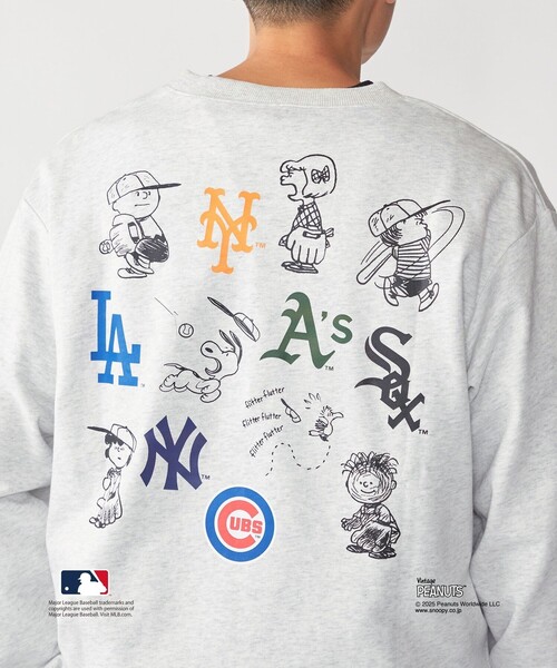 SHIPS(シップス)の「【WEB限定】SHIPS: VINTAGE PEANUTS×MLB プリント クルーネック スウェット(スウェット・メンズ・ライトグレー/グレー/ネイビー・LARGE/MEDIUM/SMALL/X-LARGE)」の16枚目の写真