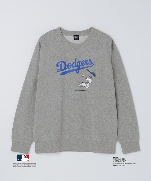 WEB限定】SHIPS: VINTAGE PEANUTS×MLB プリント クルーネック