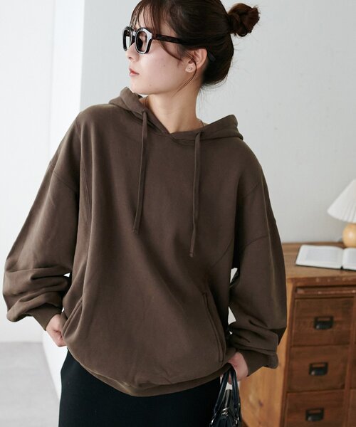 DISCOAT（ディスコート）の「【WEB限定】ピグメントフーディー（Tシャツ/カットソー・レディース・ブラウン/グレー・MEDIUM）」の14枚目の写真