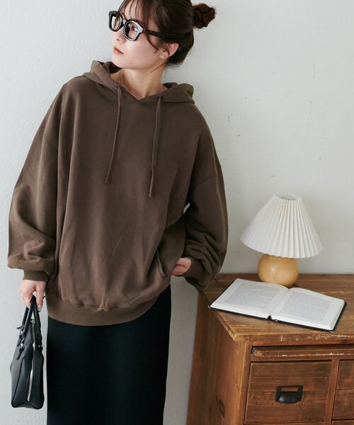 DISCOAT（ディスコート）の「【WEB限定】ピグメントフーディー（Tシャツ/カットソー・レディース・ブラウン/グレー・MEDIUM）」の10枚目の写真