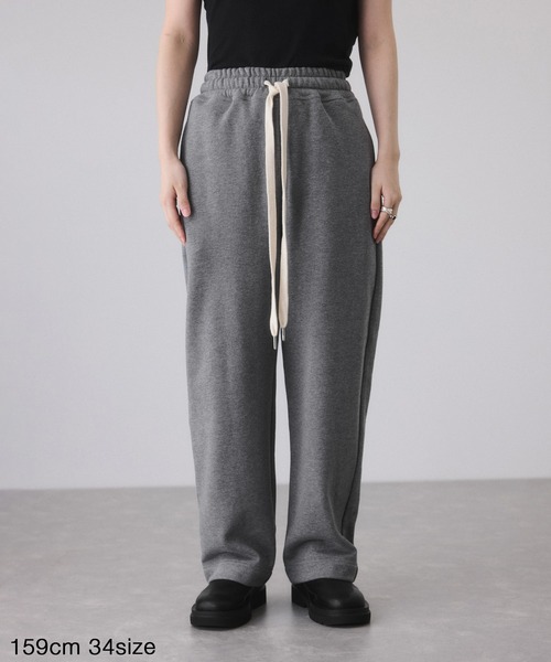 ADAM ET ROPE'(アダムエロペ)の「【WEB限定】ワイドスウェットパンツ(その他パンツ・レディース・チャコールグレー/ホワイト系その他7・34/36/38)」の13枚目の写真