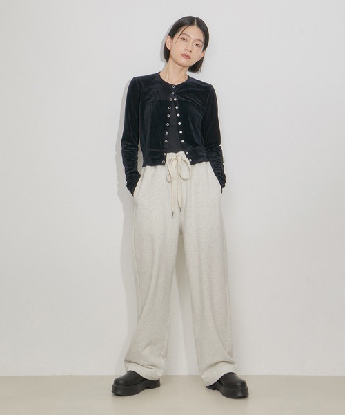 ADAM ET ROPE'(アダムエロペ)の「【WEB限定】ワイドスウェットパンツ(その他パンツ・レディース・チャコールグレー/ホワイト系その他7・34/36/38)」の22枚目の写真