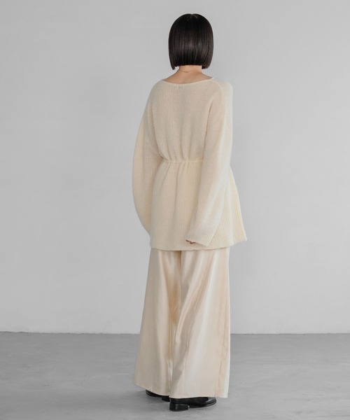 A part by（アパートバイ）の「【WEB限定追加生産】モヘヤドロストカーディガン≪追加1≫（カーディガン/ボレロ・レディース・チャコールグレー/オフホワイト/ライトブルー・FREE）」の8枚目の写真