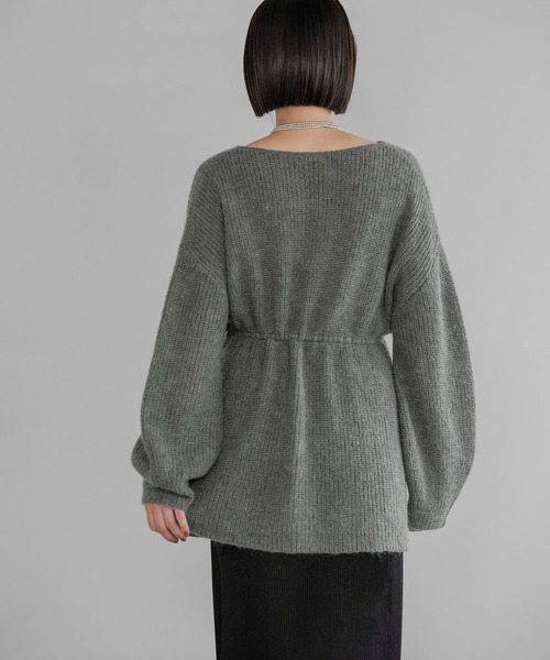 A part by（アパートバイ）の「【WEB限定追加生産】モヘヤドロストカーディガン≪追加1≫（カーディガン/ボレロ・レディース・チャコールグレー/オフホワイト/ライトブルー・FREE）」の21枚目の写真