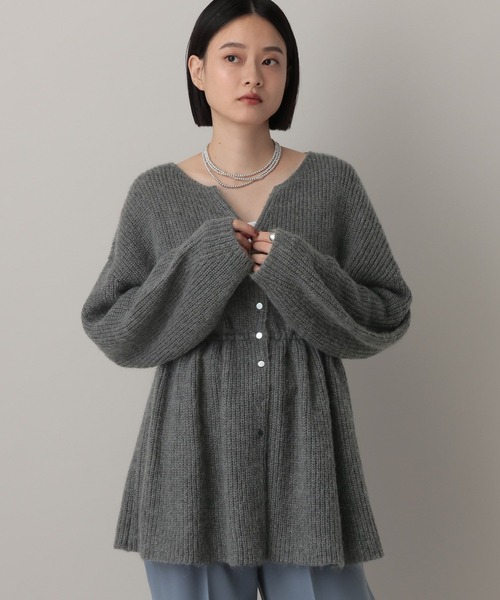 A part by（アパートバイ）の「【WEB限定追加生産】モヘヤドロストカーディガン≪追加1≫（カーディガン/ボレロ・レディース・チャコールグレー/オフホワイト/ライトブルー・FREE）」の22枚目の写真