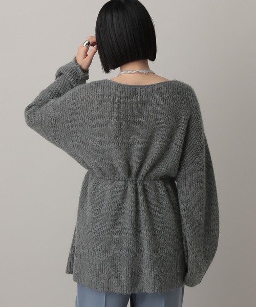A part by(アパートバイ)の「モヘヤドロストカーディガン≪追加3≫(カーディガン/ボレロ・レディース・チャコールグレー/オフホワイト/ライトブルー/ライトグリーン・FREE)」の14枚目の写真