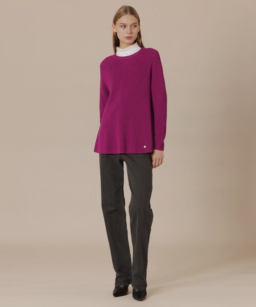 MACKINTOSH LONDON(マッキントッシュ ロンドン)の「ブリリアントニットプルオーバー(ニット/セーター・レディース・オフホワイト/ブラウン/ネイビー/ワイン・38)」の7枚目の写真